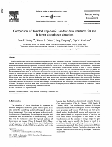 Comparison of Tasseled cap-based Landsat data  structures for use P.