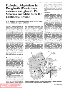 Douglas-fir (Pseudotsuga menziesii var. glauca). IV. Ecological Adaptations in Montana