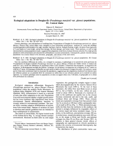 Ecological  adaptations  in  Douglas-fir (Pseudotsuga  menzies;;