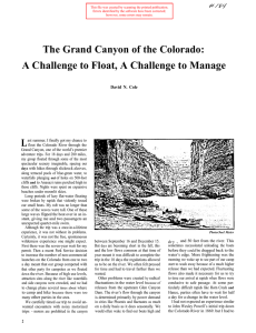 The Grand Canyon of the Colorado: L David N. Cole