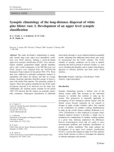 Synoptic climatology of the long-distance dispersal of white