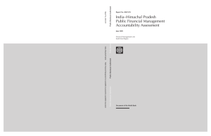 India–Himachal Pradesh Public Financial Management Accountability Assessment Report No. 48635-IN
