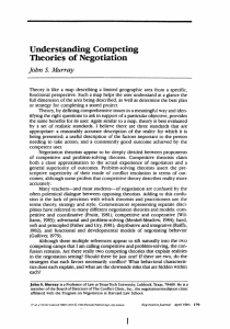 Understanding Competing of Negotiation Theorie~ S.