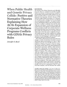 Genetic When Public Health and Privacy