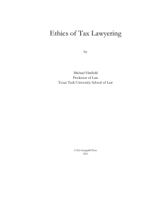 Ethics of Tax Lawyering by  Michael Hatfield