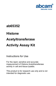 ab65352 Histone Acetyltransferase Activity Assay Kit