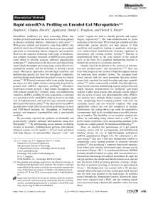 Rapid microRNA Profiling on Encoded Gel Microparticles** Bioanalytical Methods