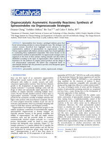 Organocatalytic Asymmetric Assembly Reactions: Synthesis of Spirooxindoles via Organocascade Strategies