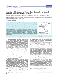 Regulation of Endogenous Human Gene Expression by Ligand- Andrew C. Mercer,