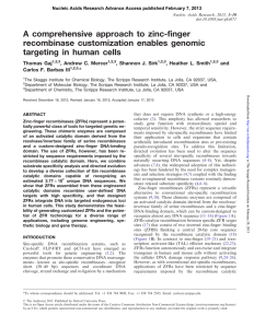 A comprehensive approach to zinc-finger recombinase customization enables genomic