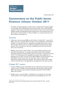 Commentary on the Public Sector Finances release: October 2011