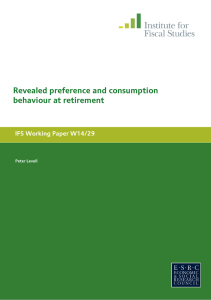 Revealed preference and consumption behaviour at retirement IFS Working Paper W14/29