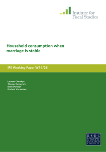 Household consumption when marriage is stable  IFS Working Paper W14/26