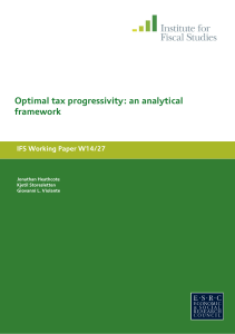 Optimal tax progressivity: an analytical framework IFS Working Paper W14/27