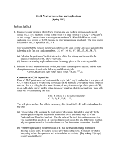 22.54  Neutron Interactions and Applications (Spring 2002) Problem Set No. 5