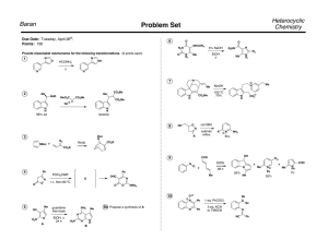 Problem Set Heterocyclic Baran Chemistry