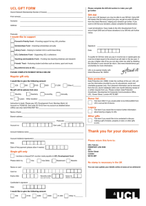 UCL Gift form Gift Aid