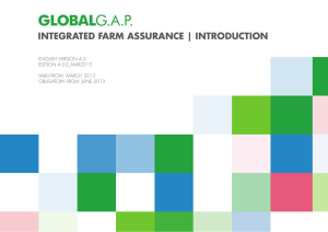 INTEGRATED FARM ASSURANCE | INTRODUCTION ENGLISH VERSION 4.0 EDITION 4.0-2_MAR2013