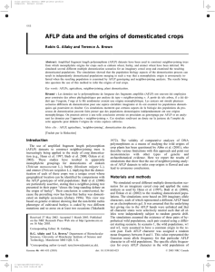 AFLP data and the origins of domesticated crops
