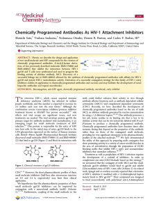 ‑1 Attachment Inhibitors Chemically Programmed Antibodies As HIV Shinichi Sato, Tsubasa Inokuma,