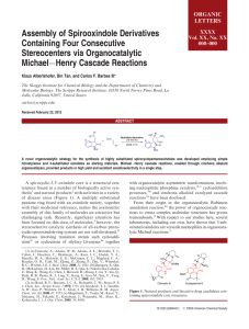 Assembly of Spirooxindole Derivatives Containing Four Consecutive Stereocenters via Organocatalytic Henry Cascade Reactions