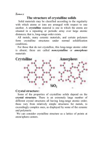 The structure of crystalline solids