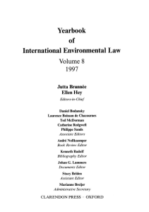 Yearbook International Environmental Law of Volume 8