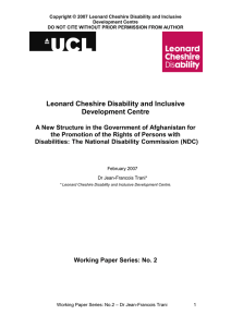 Copyright © 2007 Leonard Cheshire Disability and Inclusive Development Centre