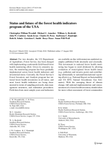 Status and future of the forest health indicators
