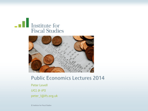 Public Economics Lectures 2014  Peter Levell
