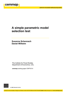 A simple parametric model selection test