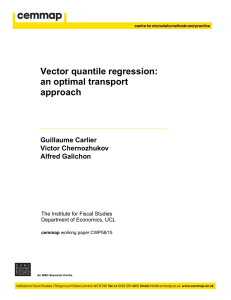Vector quantile regression: an optimal transport approach Guillaume Carlier