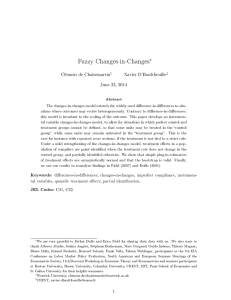 Fuzzy Changes-in-Changes ∗ Clément de Chaisemartin Xavier D'Haultf÷uille