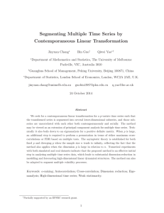 Segmenting Multiple Time Series by Contemporaneous Linear Transformation