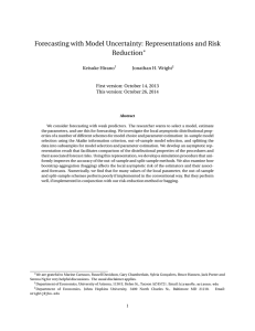 Forecasting with Model Uncertainty: Representations and Risk Reduction ∗ Keisuke Hirano