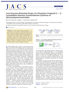 þ 2] Core-Structure-Motivated Design of a Phosphine-Catalyzed [3