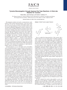 Tyrosine Bioconjugation through Aqueous Ene-Type Reactions: A Click-Like Reaction for Tyrosine