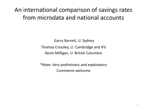 An international comparison of savings rates from microdata and national accounts