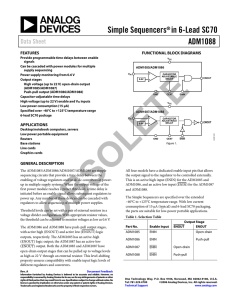 Simple Sequencers in 6-Lead SC70 ADM1088 Data Sheet