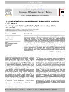 An efﬁcient chemical approach to bispeciﬁc antibodies and antibodies