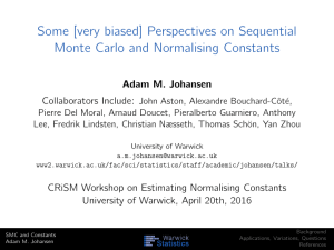 Some [very biased] Perspectives on Sequential Monte Carlo and Normalising Constants