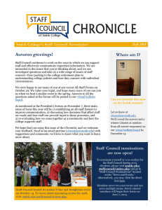 Autumn greetings!  Where am I? Smith College’s Staff  Council Newsletter