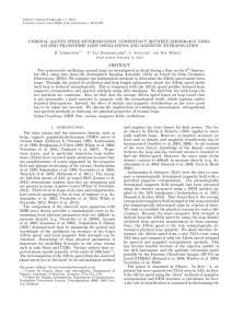 CORONAL ALFV´ EN SPEED DETERMINATION: CONSISTENCY BETWEEN SEISMOLOGY USING