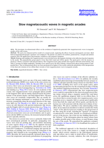 Astronomy Astrophysics Slow magnetacoustic waves in magnetic arcades &amp;