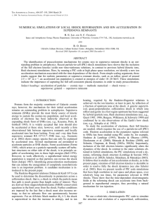 NUMERICAL SIMULATIONS OF LOCAL SHOCK REFORMATION AND ION ACCELERATION IN