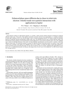 Enhanced phase space di usion due to chaos in relativistic