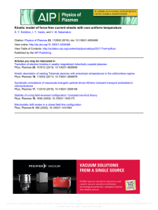 Kinetic model of force-free current sheets with non-uniform temperature