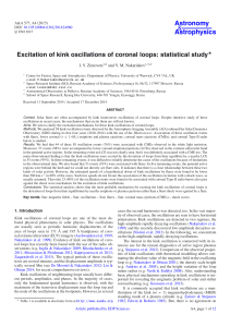 Astronomy Astrophysics Excitation of kink oscillations of coronal loops: statistical study &amp;