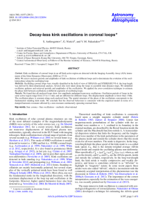 Astronomy Astrophysics Decay-less kink oscillations in coronal loops &amp;
