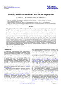 Astronomy Astrophysics Intensity variations associated with fast sausage modes &amp;